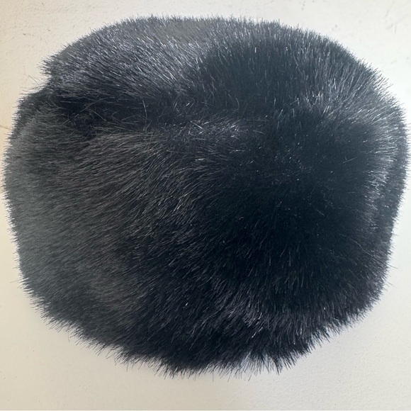 Vintage Black Faux Fur Women's Pillbox Hat - Picture 10 of 12
